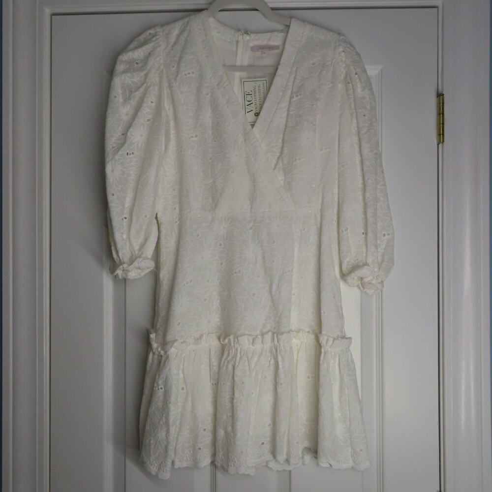Olivaceous Hailey Dress New romantic coquette cottagecore tiered white medium